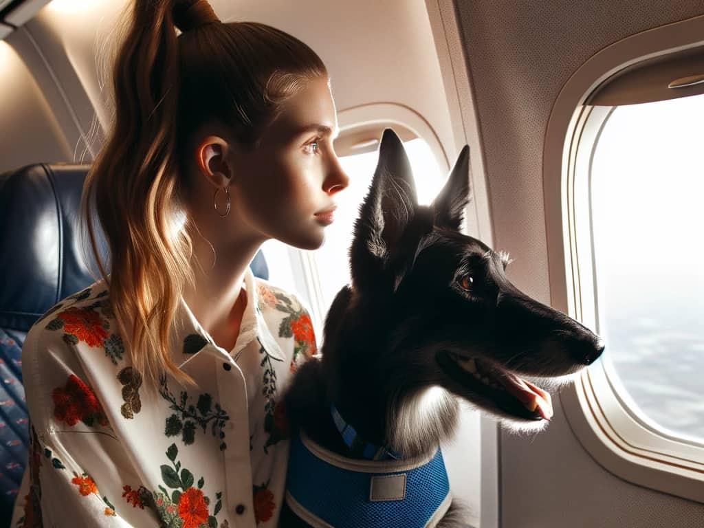 Pies w samolocie